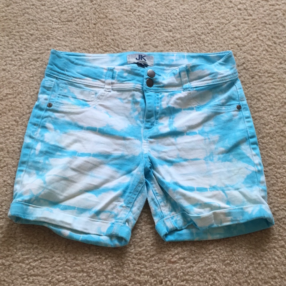 Blue and white shorts